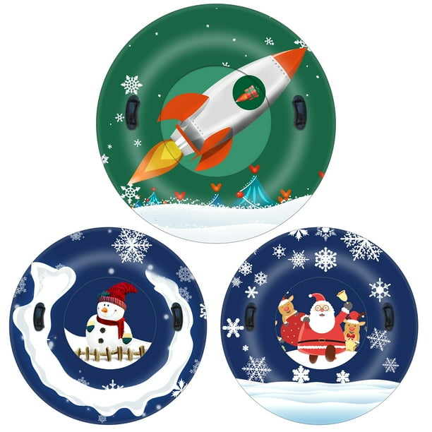 Dengjunhu Snow Tube Sled for Kids and Adults, Snow Sleds Heavy Duty