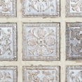 thumbnail image 5 of DecMode Gray Metal Embossed Floral Wall Decor with Distressed Cream Frame, 5 of 13