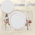 thumbnail image 3 of Ambesonne Christmas Place Mats Set of 4, Floral Merry Xmas, Standard Size, Green Red Tan, 3 of 6