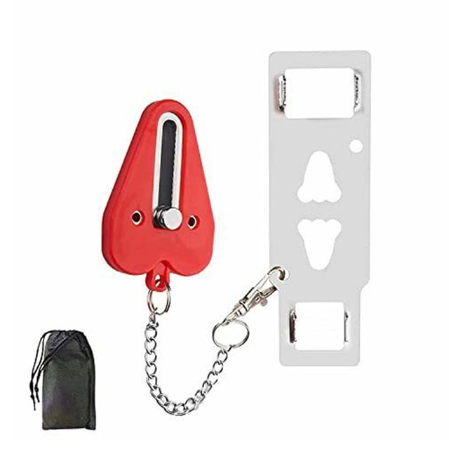Clearance Sale Portable Door Lock Double Hole Security Door Locker Travel Lockdown Locks For Traveling Hotel Home Apartment College