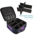 thumbnail image 4 of FORMRS Travel Makeup Bag Large Capacity Train Case Cosmetic Organizer with Adjustable Dividers, Purple Street, 4 of 8