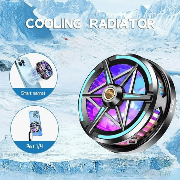S6 Phone Cooler Magnetic Suction Type Wireless Rechargeable Bluewow With Battery Magsafe For Gaming 27W Ice Cooling Silent For Iqoo Iphone Realme VIVO
