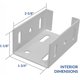 thumbnail image 3 of Heavy Duty Aluminum Fence Bracket for Vinyl Fencing Panel to Post Connection, Metal Replacement for 2.75in Plastic Brackets, Fits 2-3/4" Rails, 8 pcs, 3 of 5