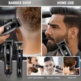 thumbnail image 3 of Men's Grooming Set - 3-Piece Black Grooming Kit with LCD Screen, USB Charging, Trimmer, Razor, Cleaning Brush & Comb - Ideal Gift for Him, 3 of 4