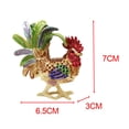 thumbnail image 2 of yuksok Chicken Figurine Jewelry Box Alloy Decorative Dresser Sculpture Treasure Box Blue, 2 of 9