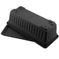 thumbnail image 4 of MOUYAT 6 Pcs Black Flower Window Box Planters, 17 x 7.5 x 5.5 Inch Plastic Vegetable Rectangular Flower Plant Pot with Trays and 30 Plant L, 4 of 7