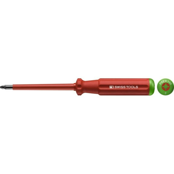 PB Swiss Tools PB 5192.2-100 Classic VDE Screwdriver Pozidriv Size PZ2