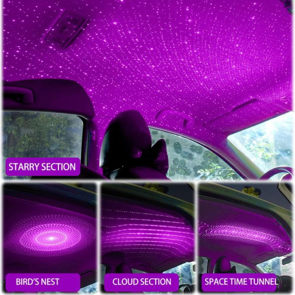 Red Flexible Romantic Galaxy USB Night Lamp Fit All Cars Ceiling Decoration Light Interior Ambient Atmosphere No Need to Install 2019 Romantic Auto Roof Star Projector Lights 