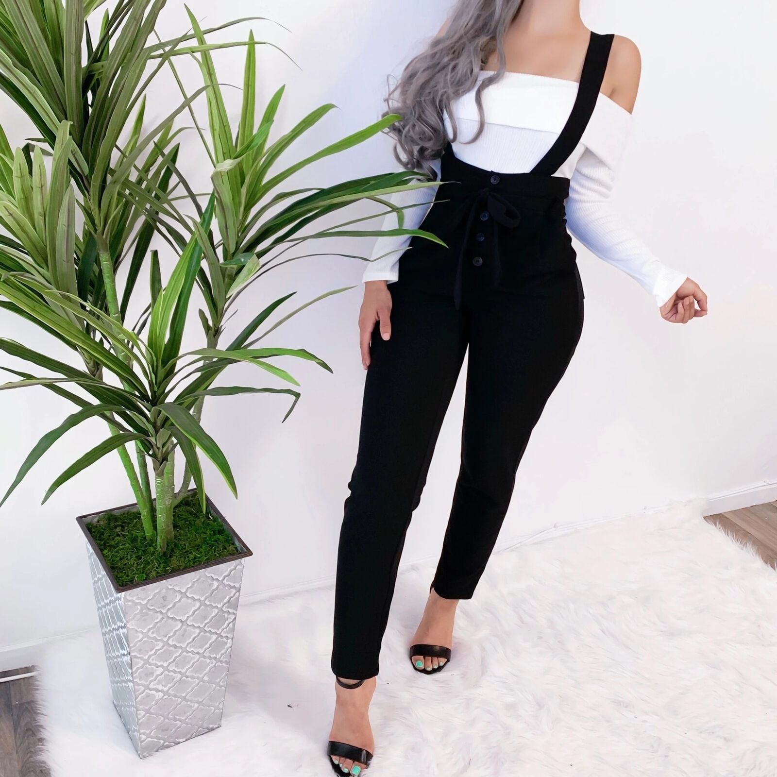HighWaisted Trouser Pants with Suspenders  Fashion Trousers women high  waisted Fashion outfits