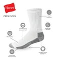 thumbnail image 2 of Hanes mens Crew Socks, 6-pair Pack Work Sock, Black, 6 12 US, 2 of 6