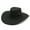 Black, variant on Western American cowboy hat, suede fabric, outdoor sunshade hat, men's horseback riding hat, wide-brimmed cowboy hat