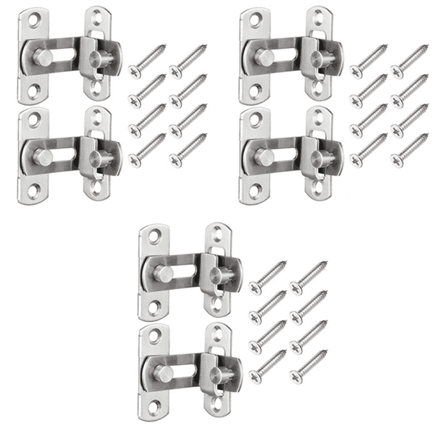 6 Pcs 90 Degree Right Angle Door Latch Hasp Bending Latch Buckle Bolt