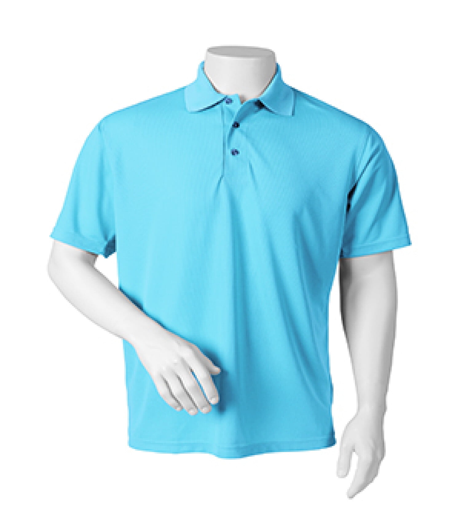 Paragon 108Y-TURQUOISE-XS Youth Saratoga Performance Polo44; Turquoise Extra Small