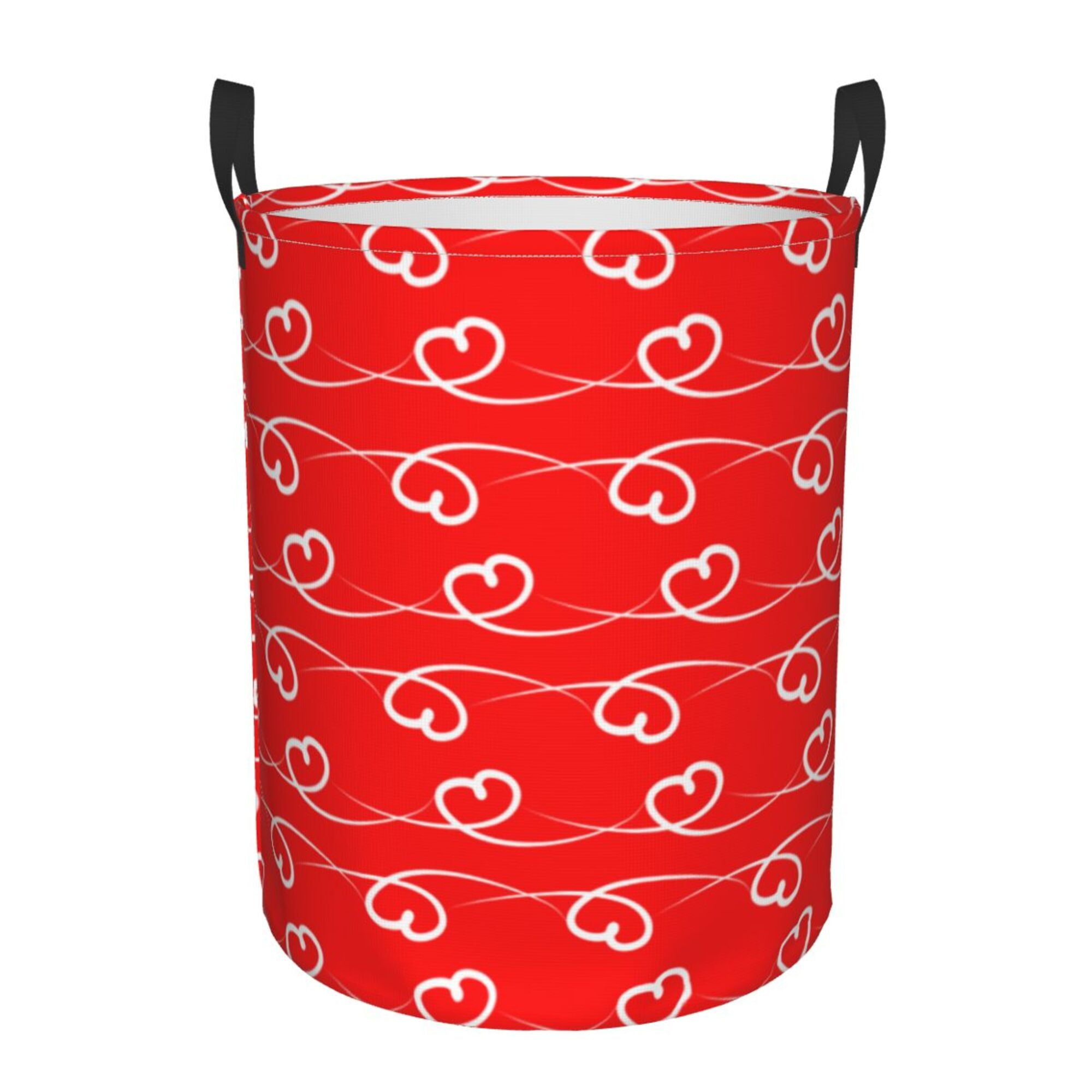 LNWH Laundry Basket, Romantic Valentine's Day Pink Heart Pattern