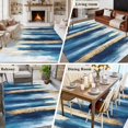 thumbnail image 6 of Area Rug 60×96in, Abstract Blue Gradient Gold Foil Floor Carpet Living Room Rug, Watercolor Oil Painting Art Non-Slip Welcome Mat Indoor Rugs for Bedroom Dining Room, 6 of 9