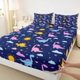 thumbnail image 4 of Erosebridal Retro Dino Pattern Full Size Sheets,Vintage Dinosaur Animals Bed Sheets For Boys Kids 4 Pieces, 4 of 6