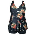 thumbnail image 1 of HAWEE Womens Plus Size Tankini Swimsuits with Shorts Two Piece Bathing Suit Floral Printed Swimwear, 1 of 4
