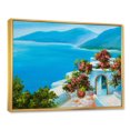 thumbnail image 2 of Designart Maison Près De La Mer Fleurs Colorées I ART MURAL À CADRE FLOTTÉ, 2 of 4