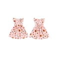 thumbnail image 2 of vera natura Little Girl Summer A-Line Dress Floral Print Flying Sleeve Round Neck Casual Dress, 2 of 8