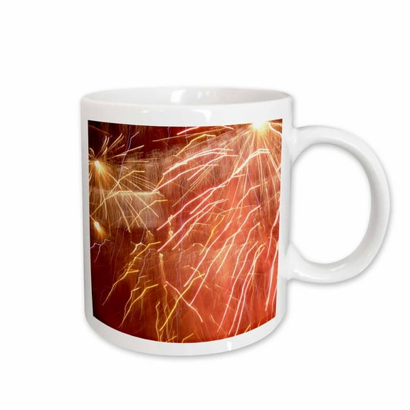 3drose, Red Fireworks, 15oz Mug