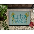thumbnail image 3 of Carolines Treasures BB5374JMAT Lets Dance Linen Teal Door Mat Indoor Rug or Outdoor Welcome Mat 24x36 Doormat  36"L x, 3 of 4