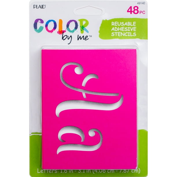 Color by Me 3" x 4" Fantasy Adhesive Stencil Paper, 48 Piece Walmart