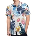thumbnail image 4 of High Quality Hawaiian Shirts for Men Short Sleeve Aloha Beach Shirt Floral Summer Casual Button Down Shirts Blouses 55MRLR, 4 of 7