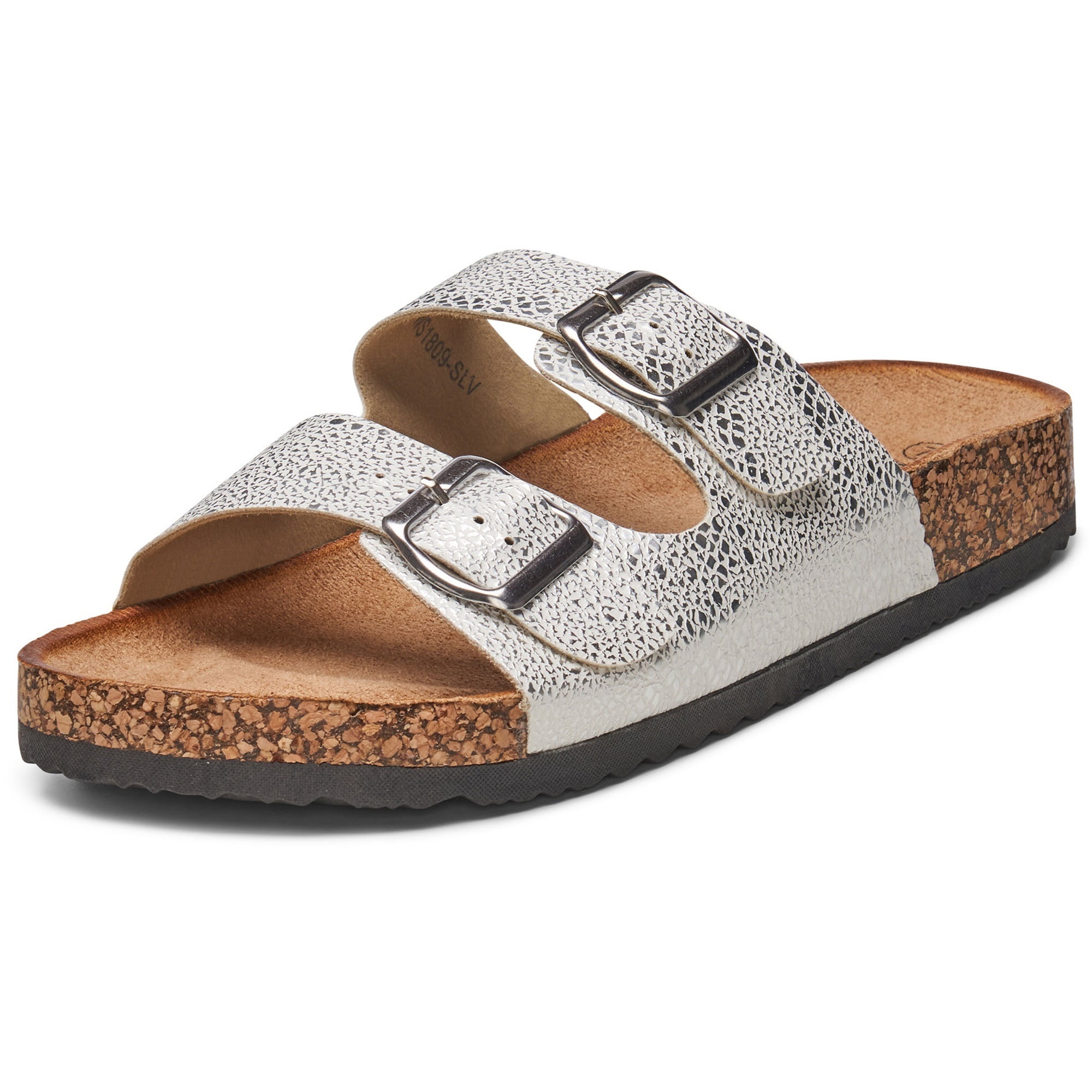 Alpine Swiss Alpine Swiss Womens Double Strap Slide