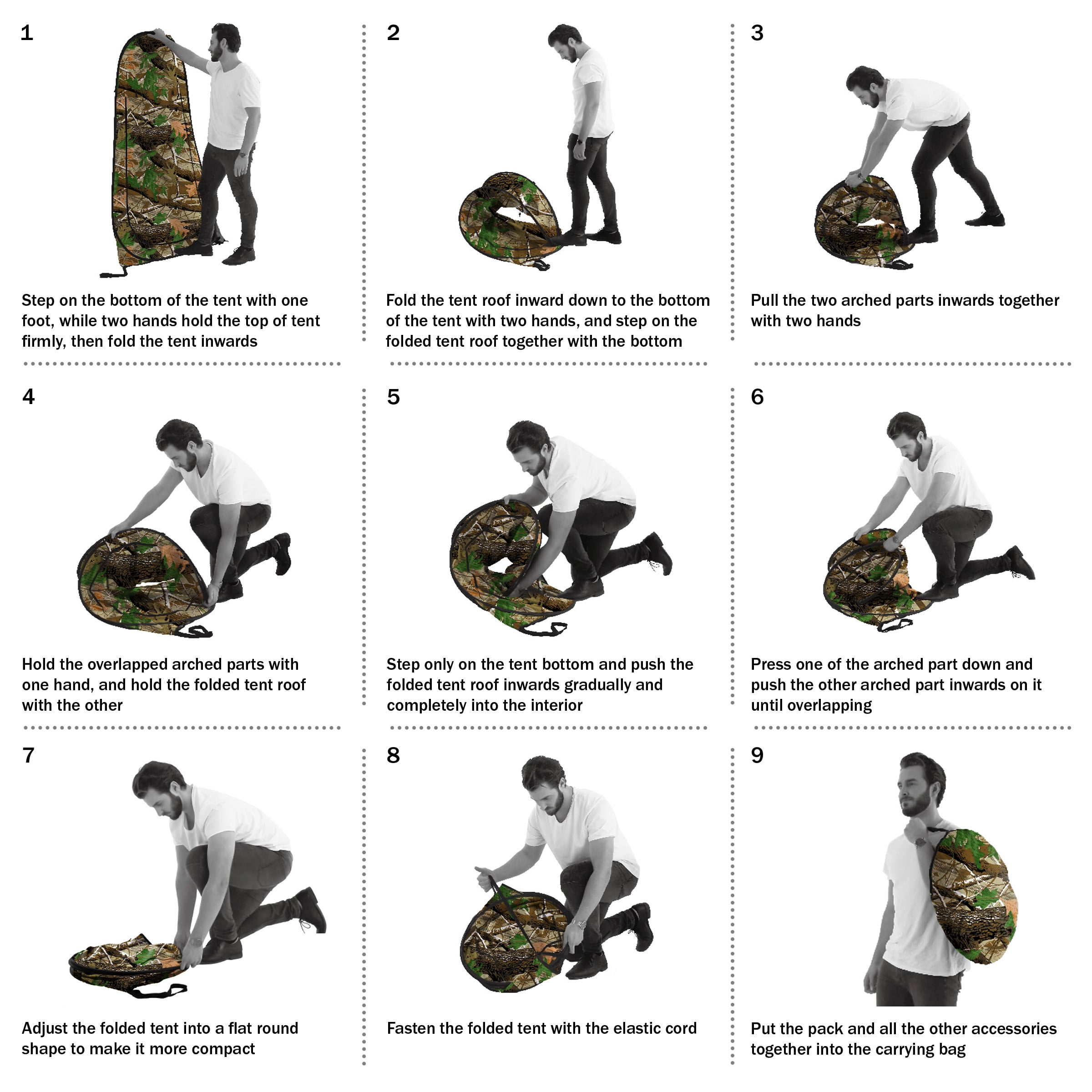 Wakeman Outdoors Pop Up Privacy Tent, Dressing Room, or Bathroom (Camo)