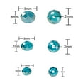 thumbnail image 4 of Indicolite Teal AB Glass Rondelle Beads, 4/6/8mm, 3-Strand, 88 Pieces, Cousin DIY, 4 of 8