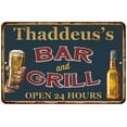 thumbnail image 1 of Thaddeus's Green Bar and Grill Metal Sign 8 x 12 Matte Finish Metal 108120044952, 1 of 1