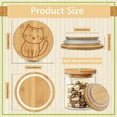 thumbnail image 2 of Mason Jar Bamboo Wood Lids Fit 2" Yogurt Canning Cute Cat Kitty Reusable Natural Wooden Decorative Caps with Airtight Sealing Silicone Rings 6Pcs Bottle Round Flat Covers Set for Food Storage, 2 of 8