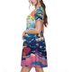thumbnail image 2 of Balery Colorful Whimsical Earth Vestidos sueltos de manga corta para mujer, vestidos de verano 2025, vestidos casuales de corte A con vuelo., 2 of 6