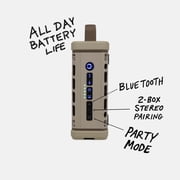 Turtlebox Ranger Li-Ion Battery-Powered Ultra-Portable Speaker, Tan