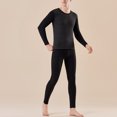 thumbnail image 2 of Ensemble Thermique Décontracté pour Hommes avec Manches Longues et Col Rond, 2 of 8