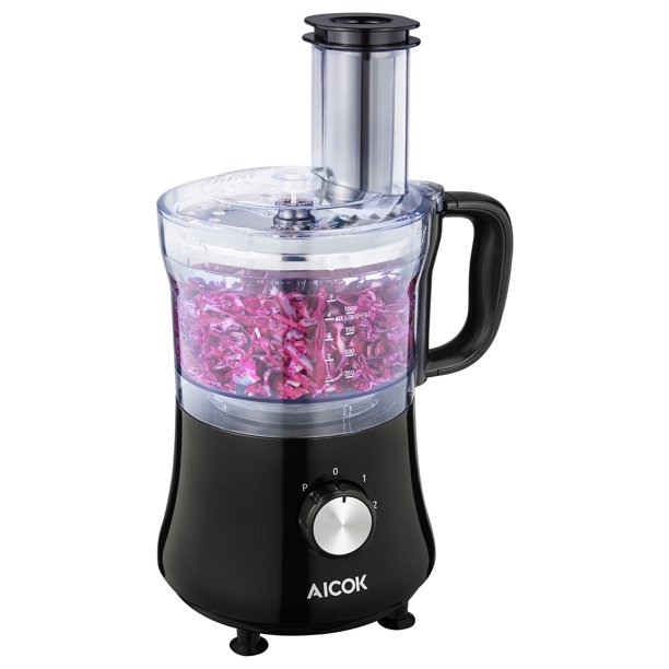 Aicok 5Cup Food Processor, 3 Speeds 500W, Electric Food Chopper with
