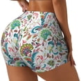 thumbnail image 2 of Kdxio Fairy Flower Print Workout Shorts for Women Seamless Soft Smooth Gym Yoga Scrunch Active Shorts, 2 of 9