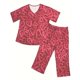 thumbnail image 1 of Puntoco Pijamas para mujer, moda informal para mujer, estampado de manga corta, tops casuales, pantalones, pijama, traje, 1 of 3
