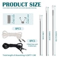thumbnail image 7 of Sekonow 8 Pieces 52 Inches Drawstring Cord Kit-Hoodie String Replacement with 3 Easy Threaders for Sweatpants, Shorts, Pants, Jackets, Coats, White + Black, 7 of 7
