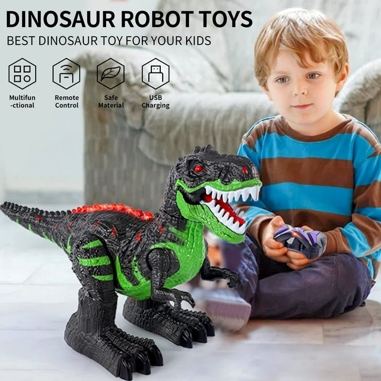 TuKIIE Dinosaure Télécommandé, 2,4GHz Infrarouge RC Dinosaure Jouet