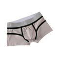 thumbnail image 2 of Leesechin Womens Underwear Men's Solid Color Boxer Large Size Mid Waist Boxer Briefs M of Today, 2 of 3