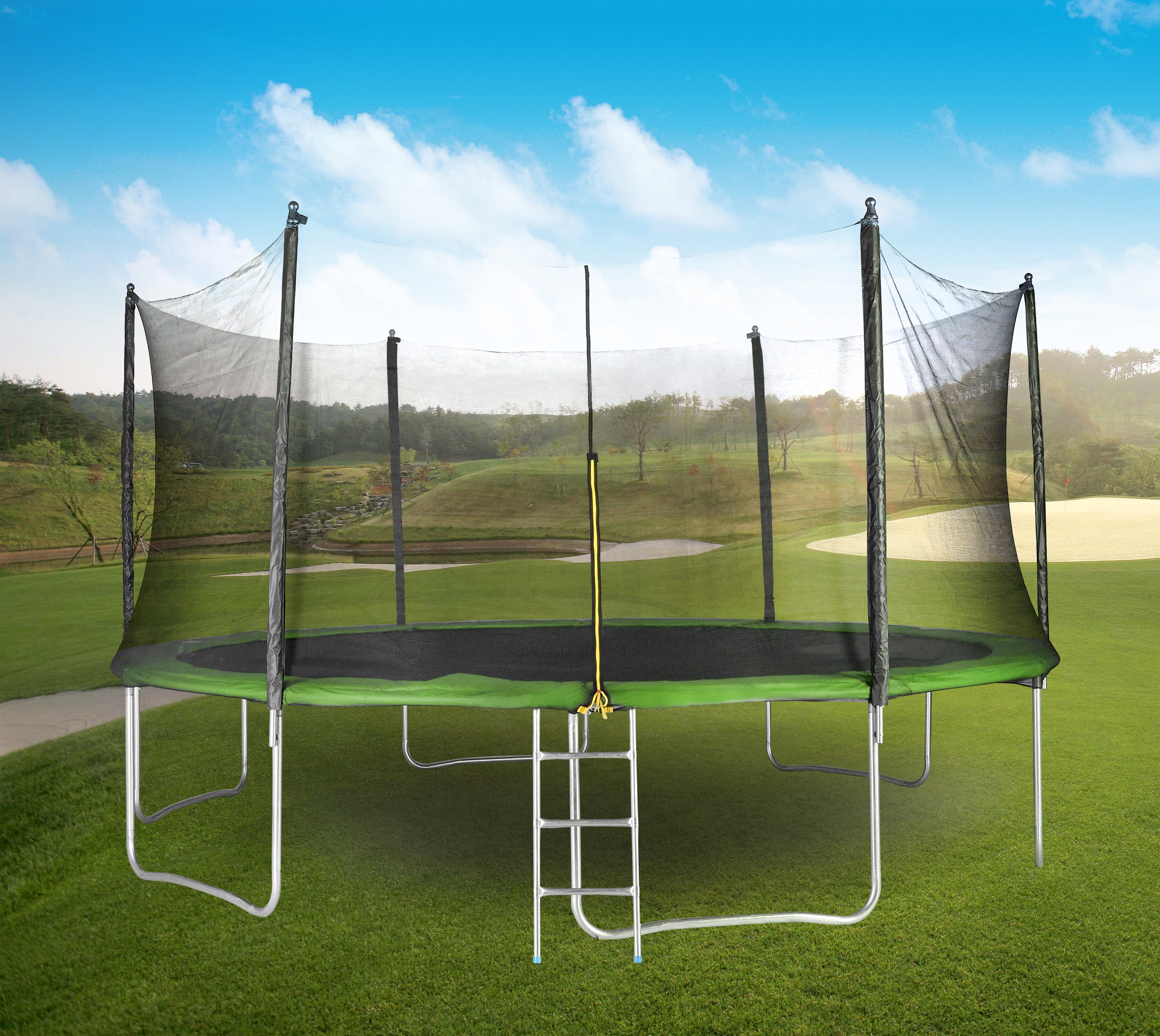 Outdoor 14FT Trampoline Kit, 2020 Upgraded Outdoor Indoor Trampoline