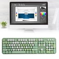thumbnail image 3 of 104 Keys Wireless Mouse and Keyboard Set, Retro Typewriter Style, with Numeric Keypad and Multimedia Buttons, for Home and Work Computer, 3 of 7