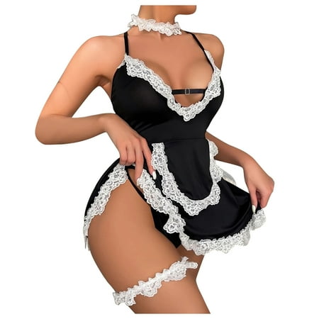 HomeGardon Lingerie for Women Clearance Sexy Women s Lingerie Modal Nightwear Spaghetti Strap Nightgown Babydoll Chemise Lace Patchwork Camis Dress Temptation Underwear Sleepwear Nightdress