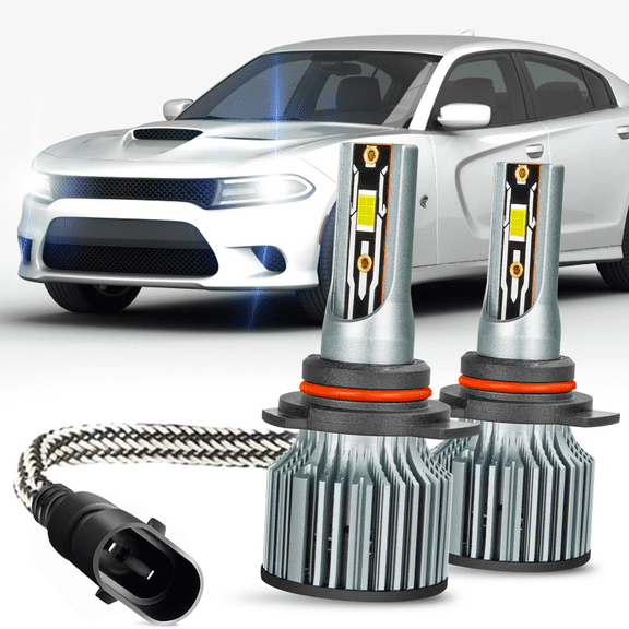 For Dodge Charger 2015 2pc 9012 LED Headlight High Light Bulbs 6000K White