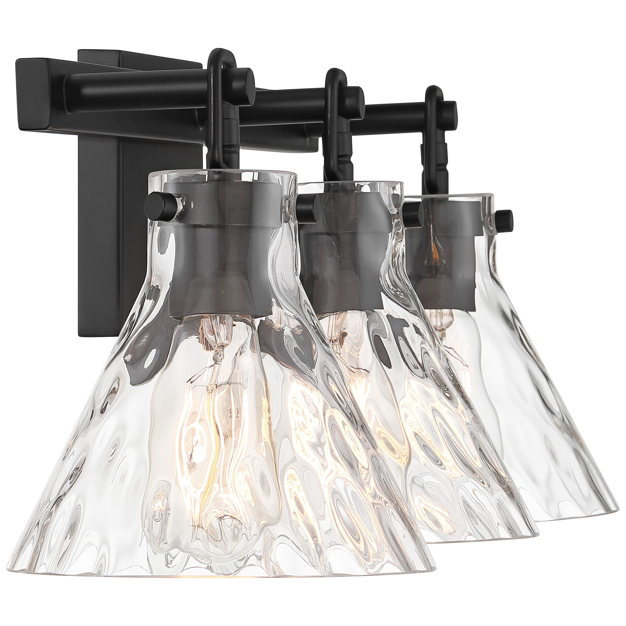 Possini Euro Design Ishii 26" High 3 Light Bathroom Vanity Wall Lamp Light Fixture Mount Over The Sink Mirror Matte Black