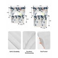 thumbnail image 5 of Navy Blue Spring Floral Swag Curtains for Living Room/Bedroom Windows, Farmhouse Butterfly Watercolor Kitchen Curtains and Valances Set 36 Inch Length, Light Filtering Swags Valance Curtain Panels, 5 of 5