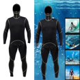 thumbnail image 4 of Hombres 2 Mm Neopreno 2 Piezas Pesca Traje de Neopreno de Manga Larga Traje de Buceo de Cuerpo Completo Manténgase Abrigado Trajes de Snorke - Baoblaze Traje de buceo, 4 of 8