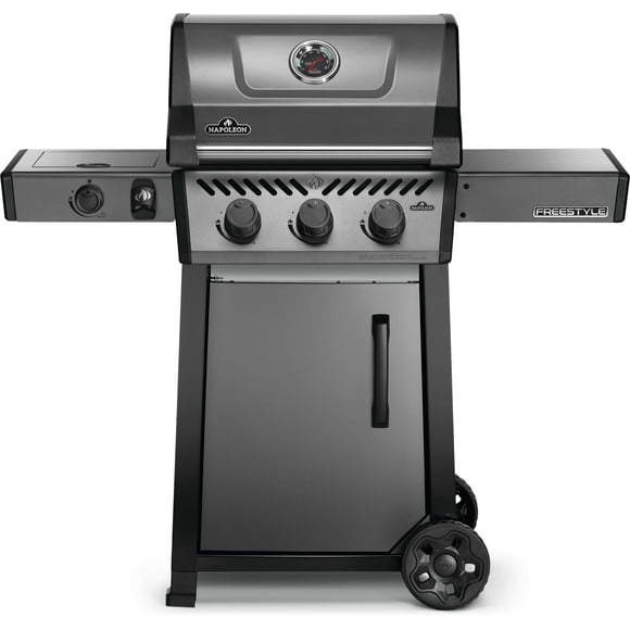 Gril Freestyle 365 au propane avec brûleur latéral de cuisinière, gris graphite