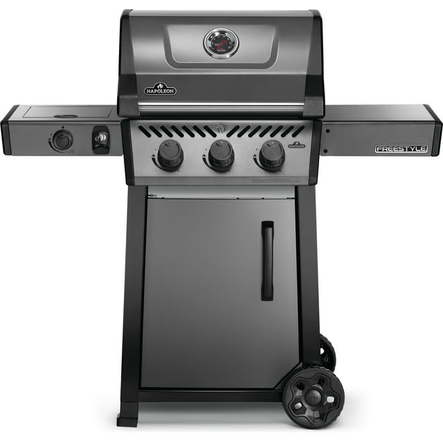 Gril Freestyle 365 au propane avec brûleur latéral de cuisinière, gris graphite